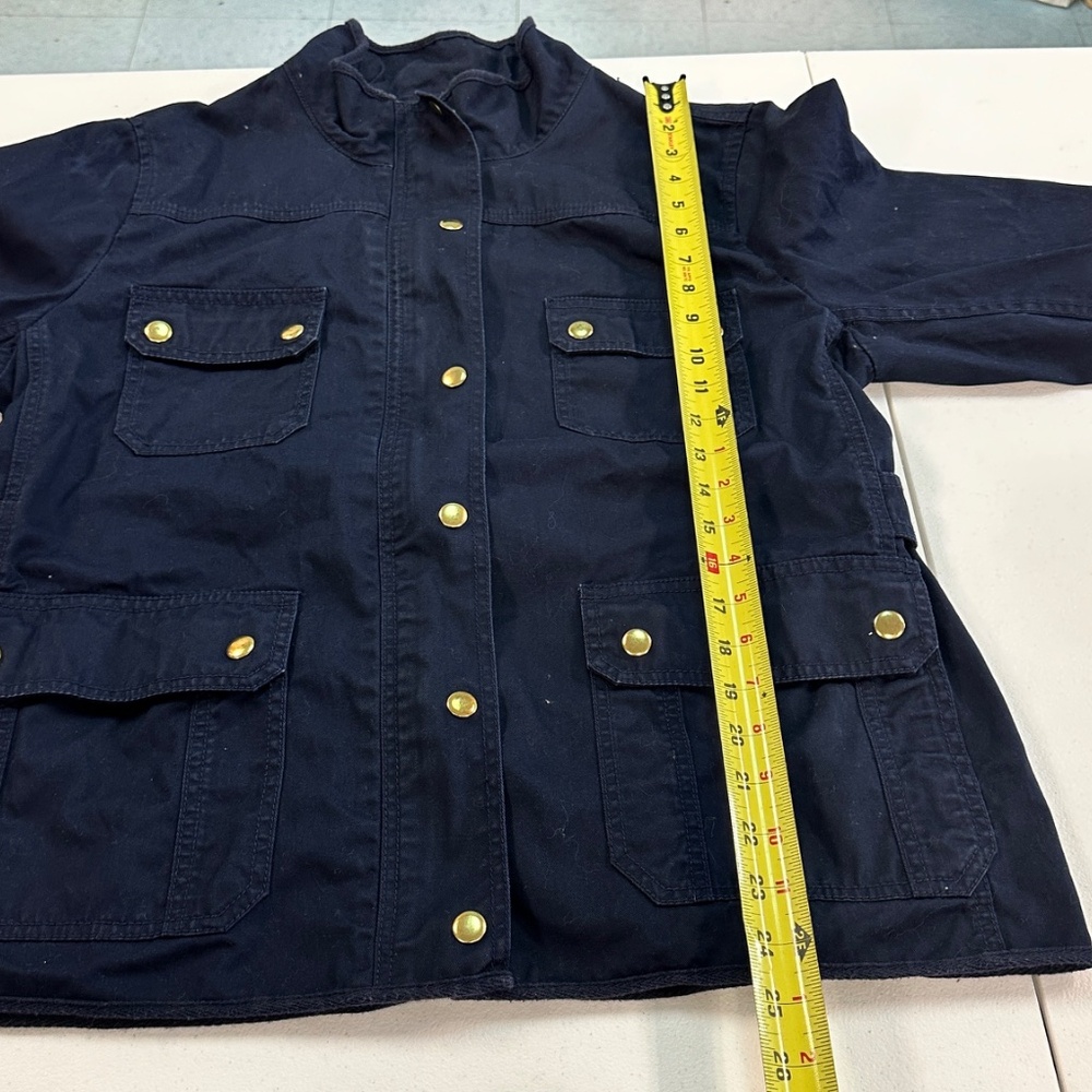 J. Crew Relaxed Boyfriend Field Women's Jacket Navy Blue Size XL - Picture 8 of 9